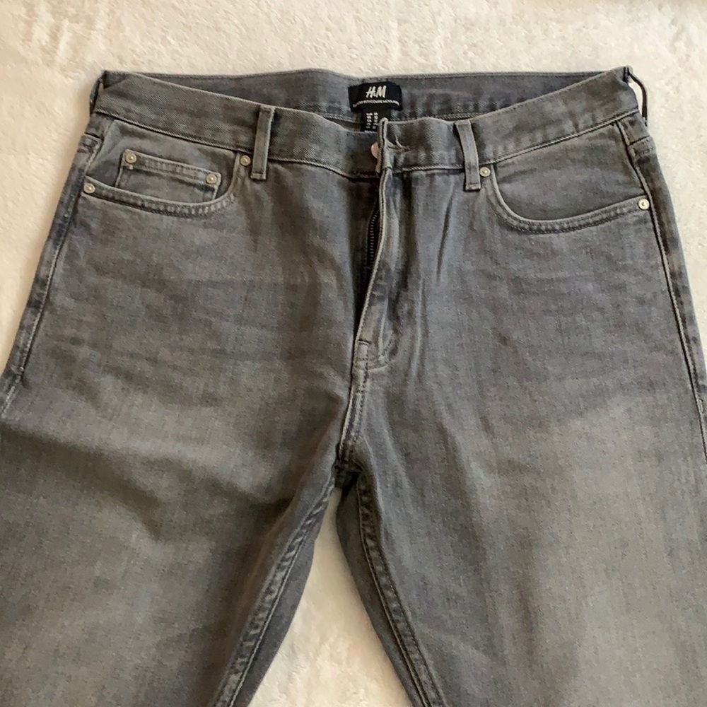 H&M 32x30 grey jeans men